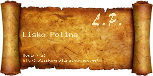Lisko Polina névjegykártya